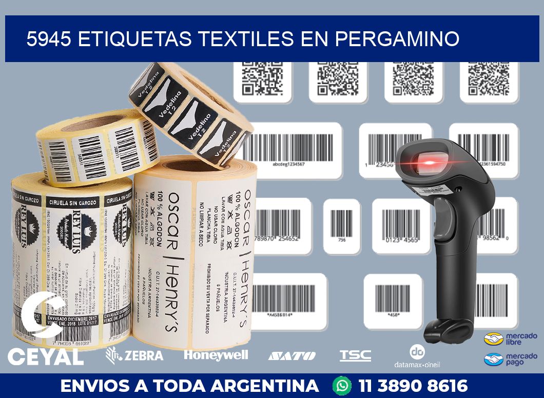 5945 ETIQUETAS TEXTILES EN PERGAMINO