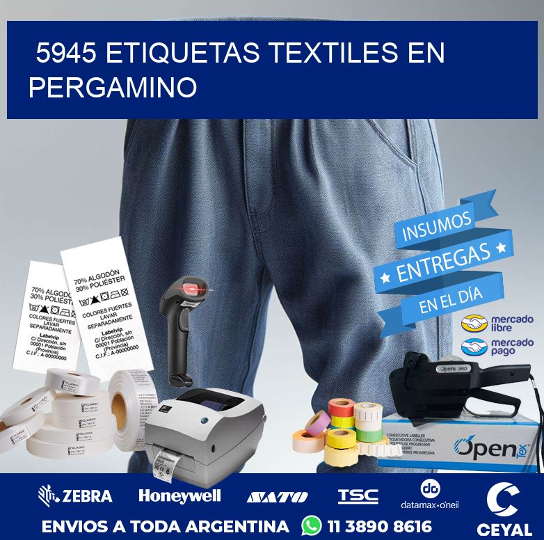 5945 ETIQUETAS TEXTILES EN PERGAMINO