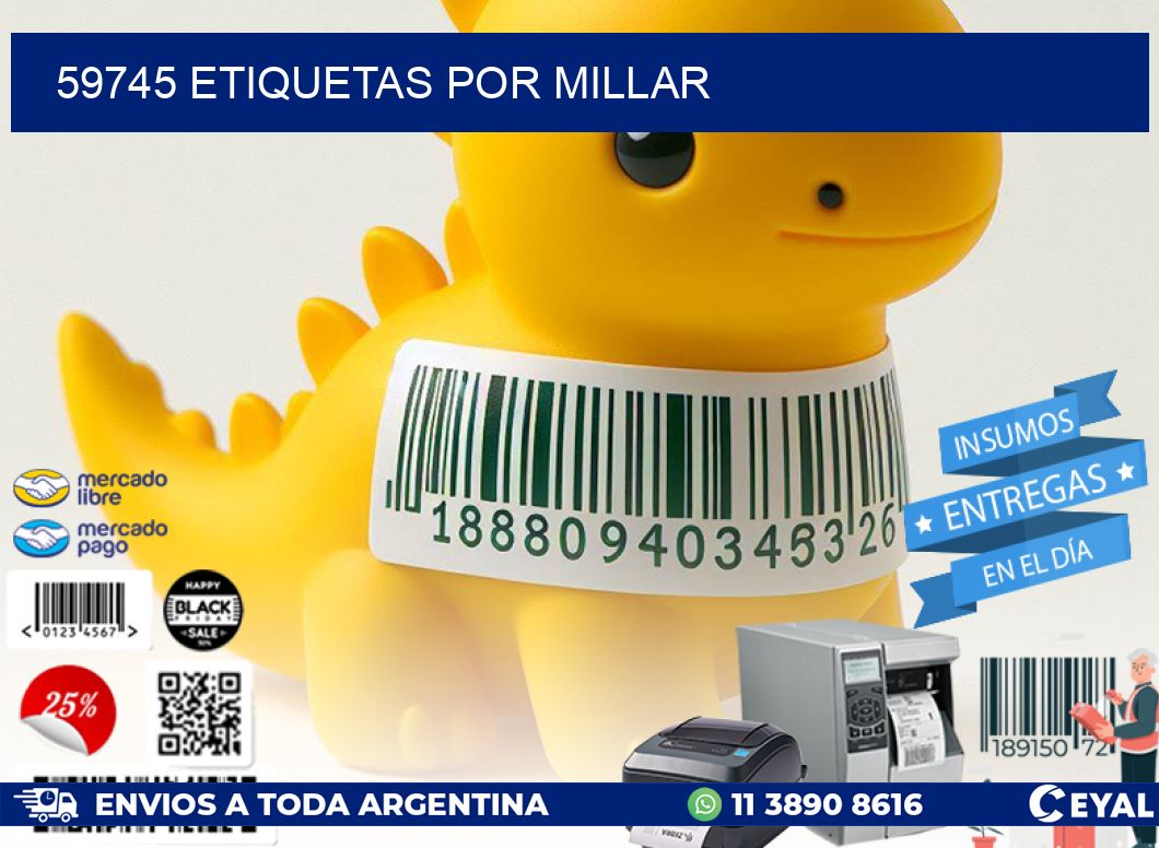 59745 etiquetas por millar