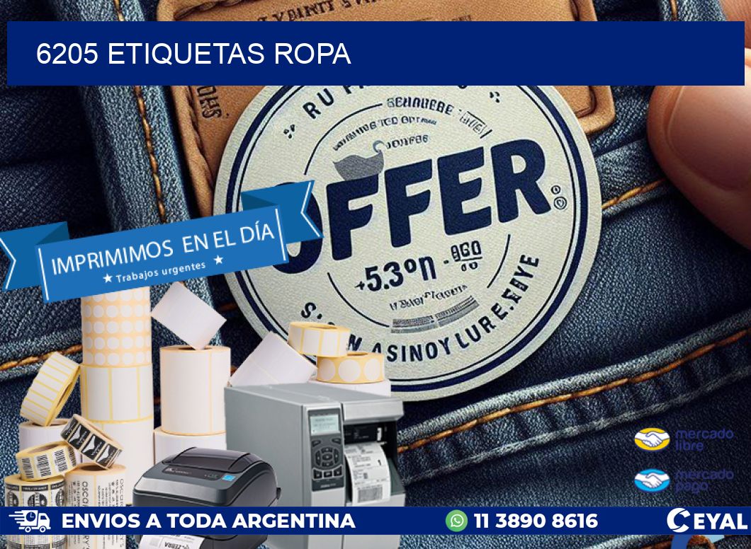 6205 ETIQUETAS ROPA