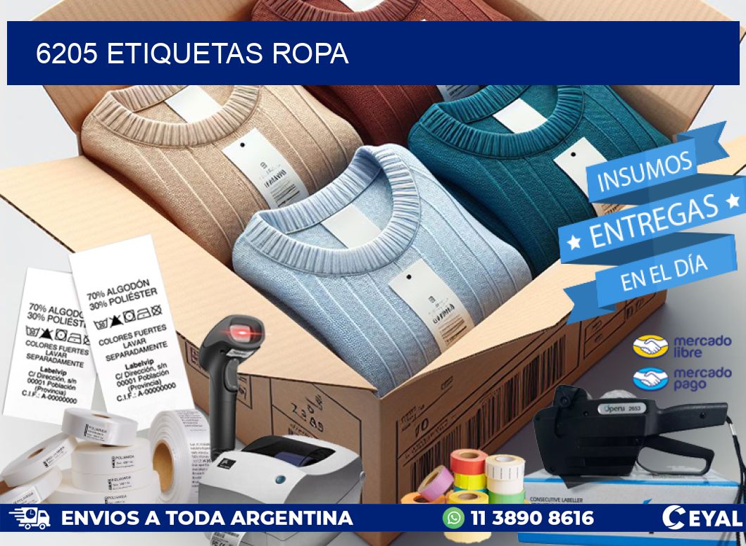 6205 ETIQUETAS ROPA