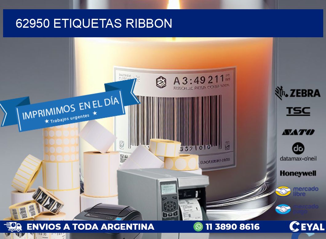 62950 ETIQUETAS RIBBON