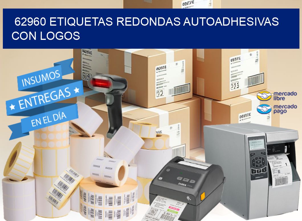 62960 ETIQUETAS REDONDAS AUTOADHESIVAS CON LOGOS