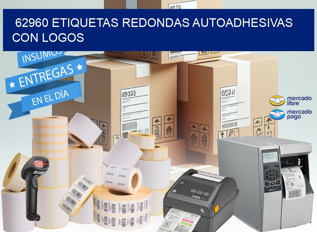 62960 ETIQUETAS REDONDAS AUTOADHESIVAS CON LOGOS