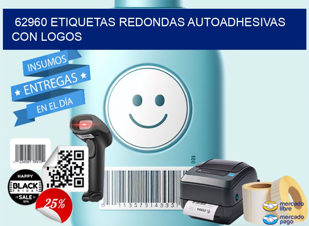 62960 ETIQUETAS REDONDAS AUTOADHESIVAS CON LOGOS