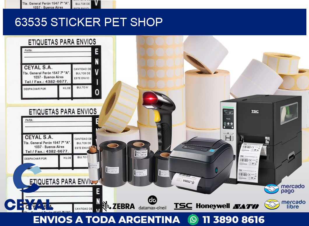 63535 STICKER PET SHOP