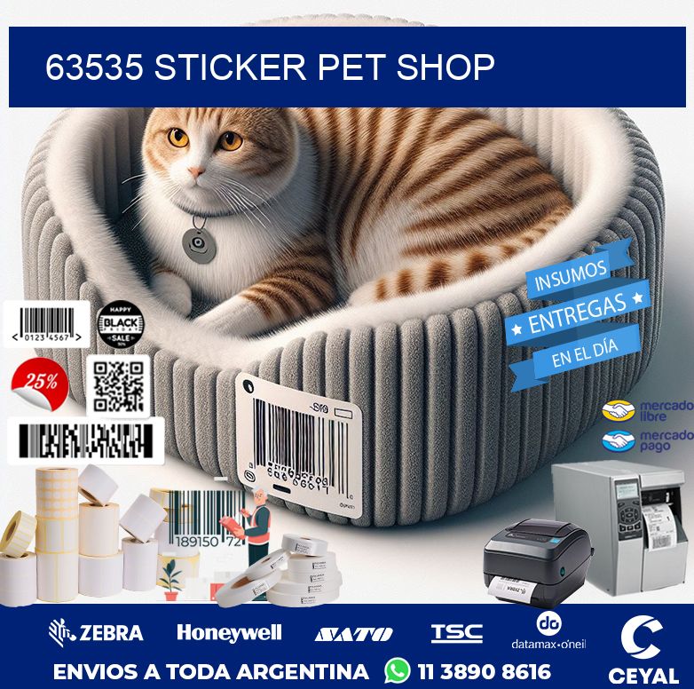 63535 STICKER PET SHOP