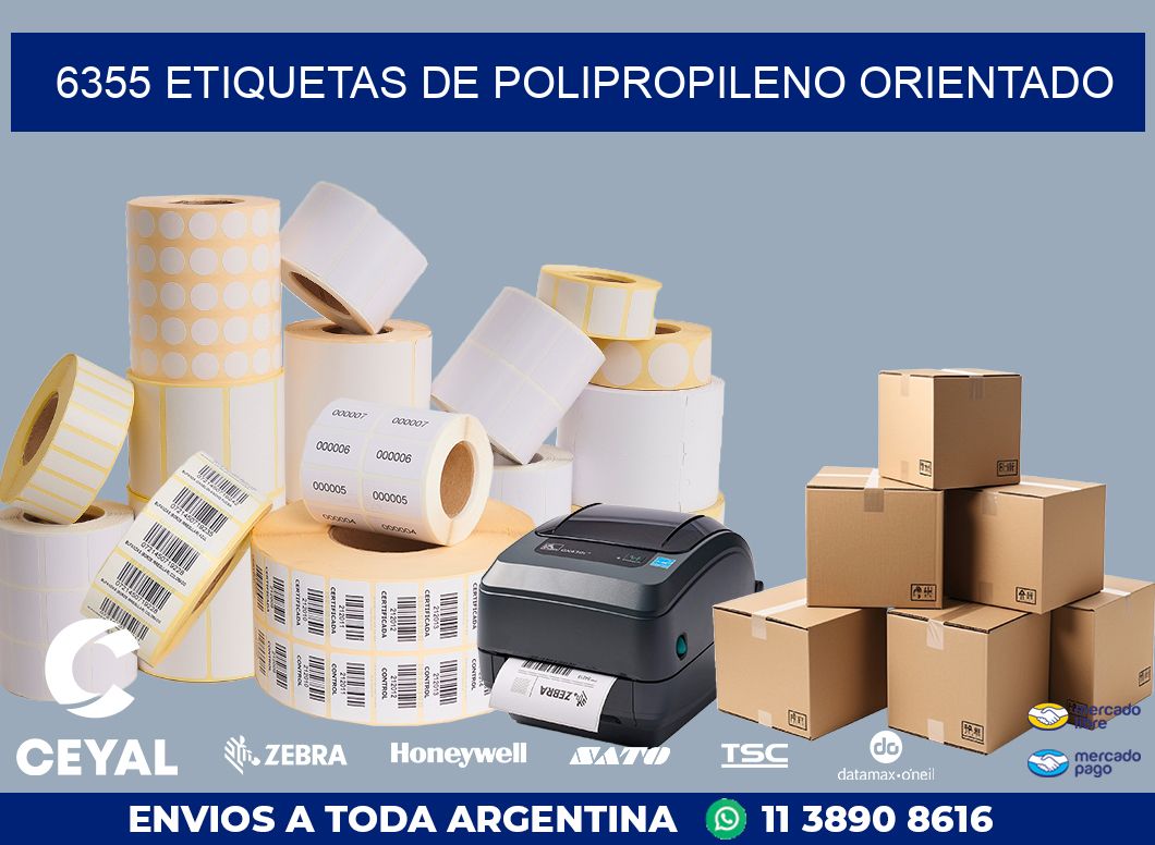 6355 ETIQUETAS DE POLIPROPILENO ORIENTADO