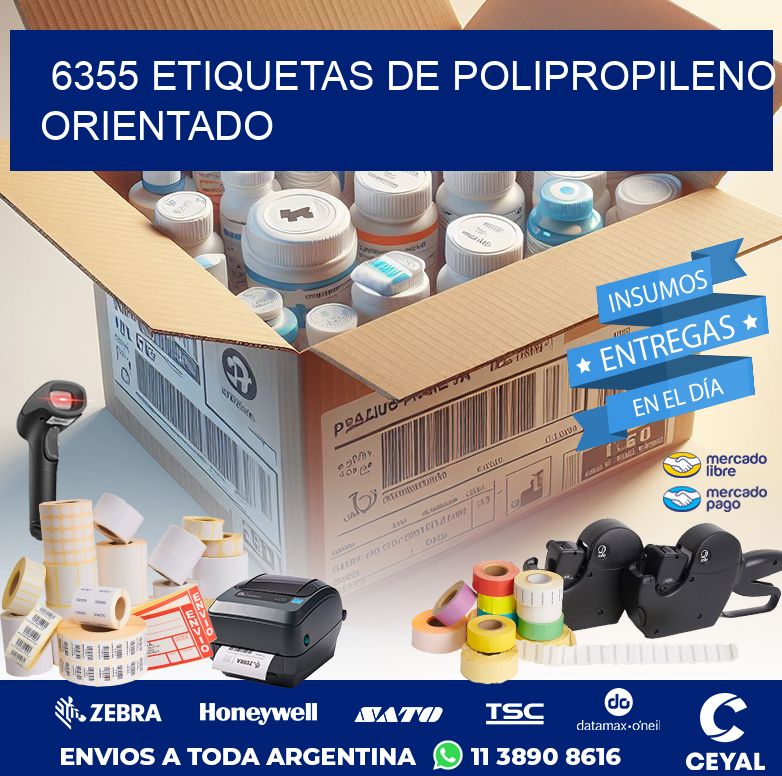 6355 ETIQUETAS DE POLIPROPILENO ORIENTADO