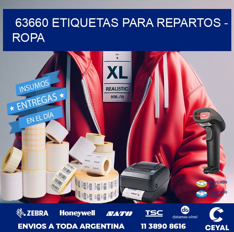 63660 ETIQUETAS PARA REPARTOS - ROPA