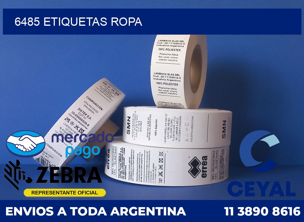 6485 ETIQUETAS ROPA