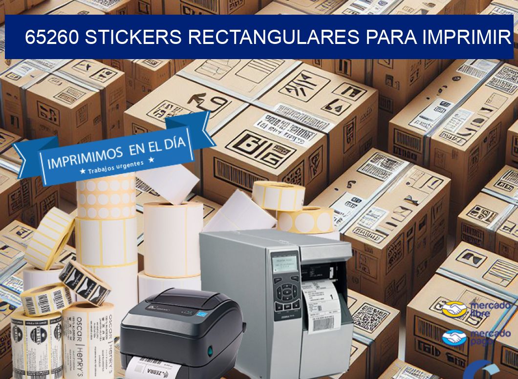 65260 Stickers rectangulares para imprimir