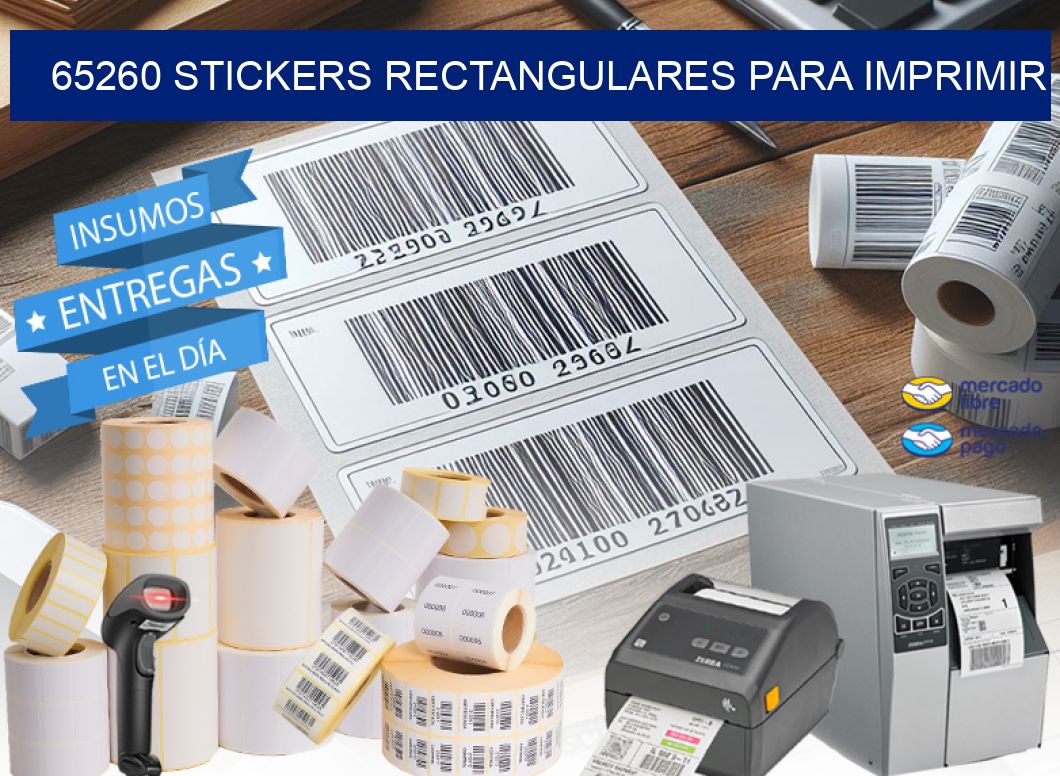65260 Stickers rectangulares para imprimir