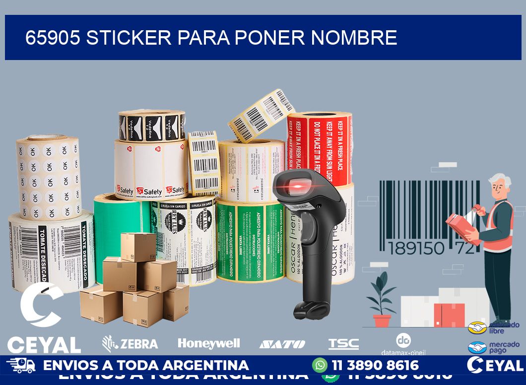 65905 STICKER PARA PONER NOMBRE