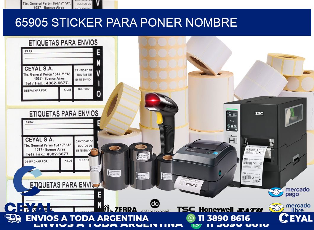 65905 STICKER PARA PONER NOMBRE