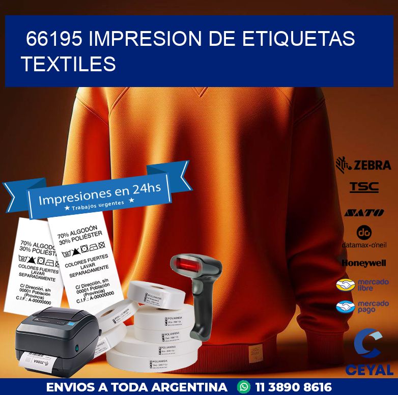 66195 IMPRESION DE ETIQUETAS TEXTILES