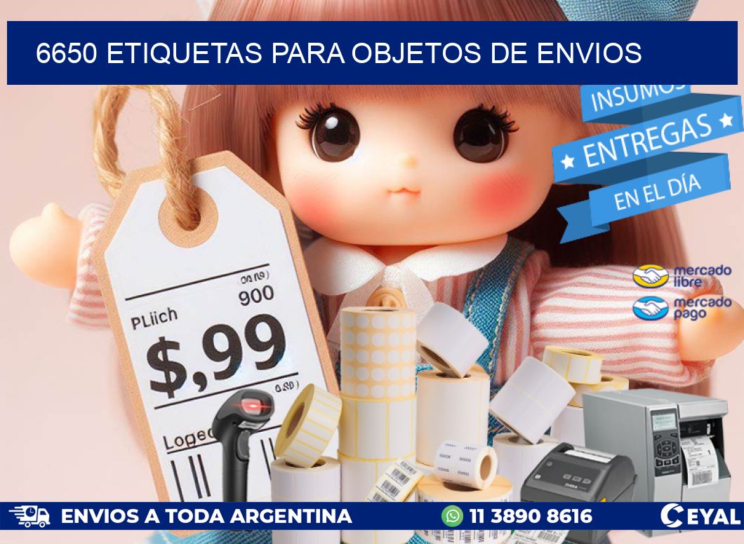 6650 Etiquetas para objetos de envios