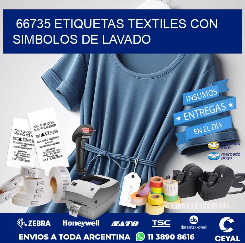 66735 ETIQUETAS TEXTILES CON SIMBOLOS DE LAVADO