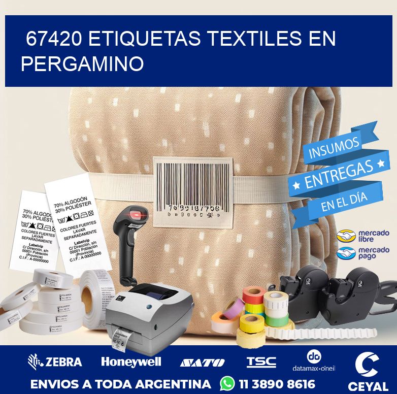 67420 ETIQUETAS TEXTILES EN PERGAMINO