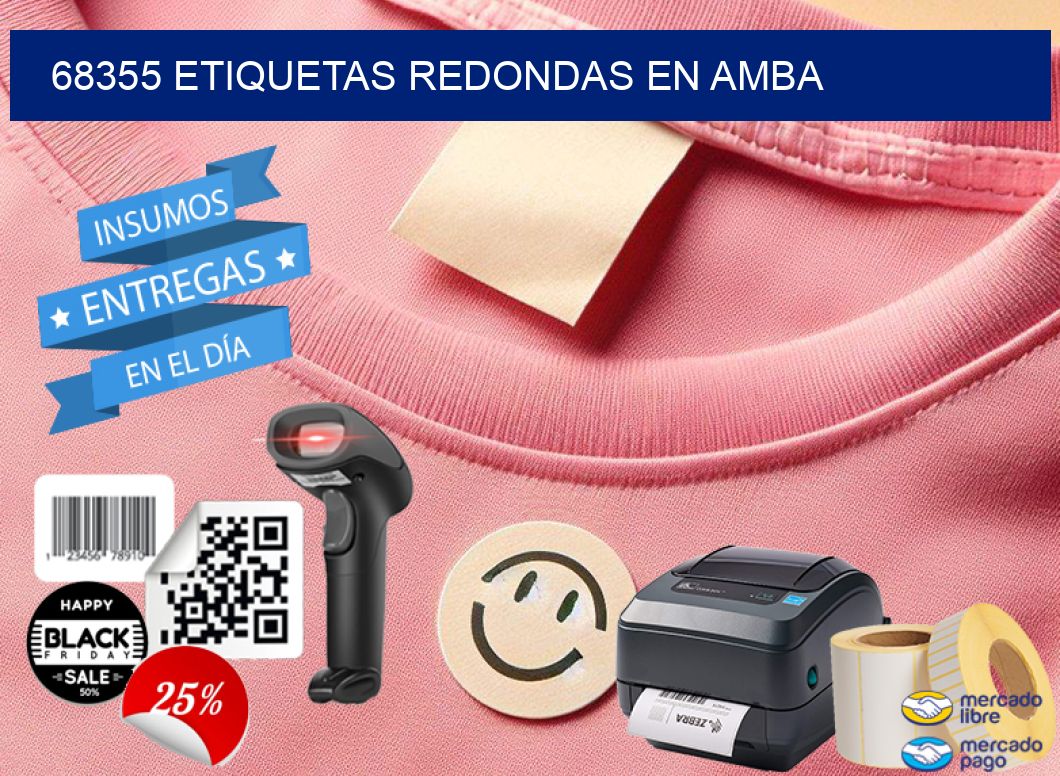68355 ETIQUETAS REDONDAS EN AMBA