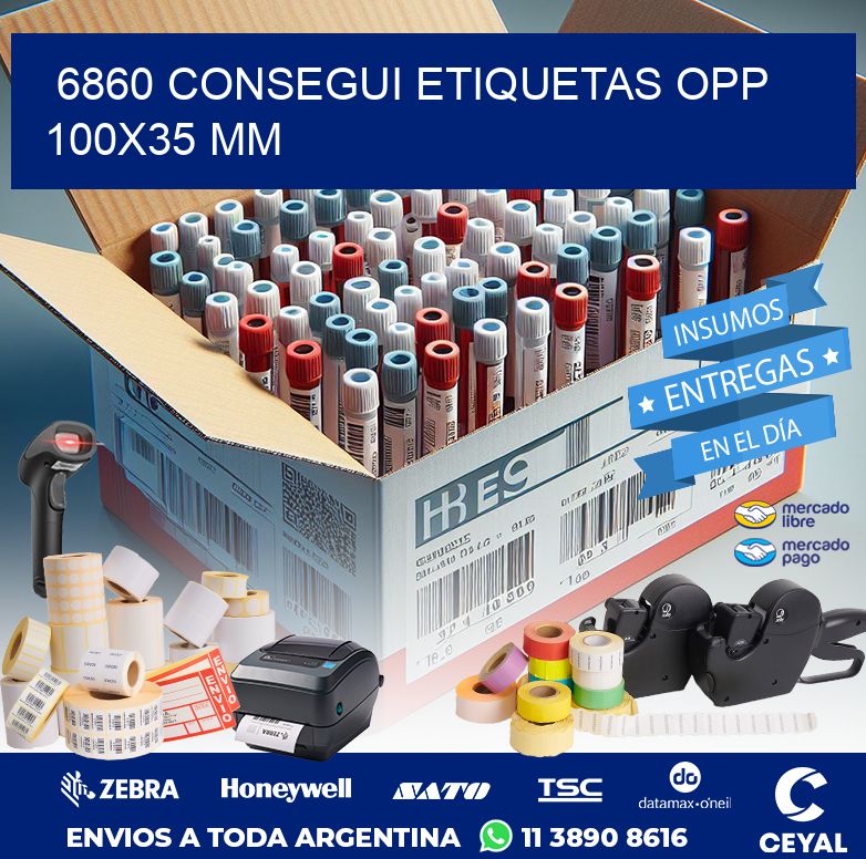 6860 CONSEGUI ETIQUETAS OPP 100X35 MM