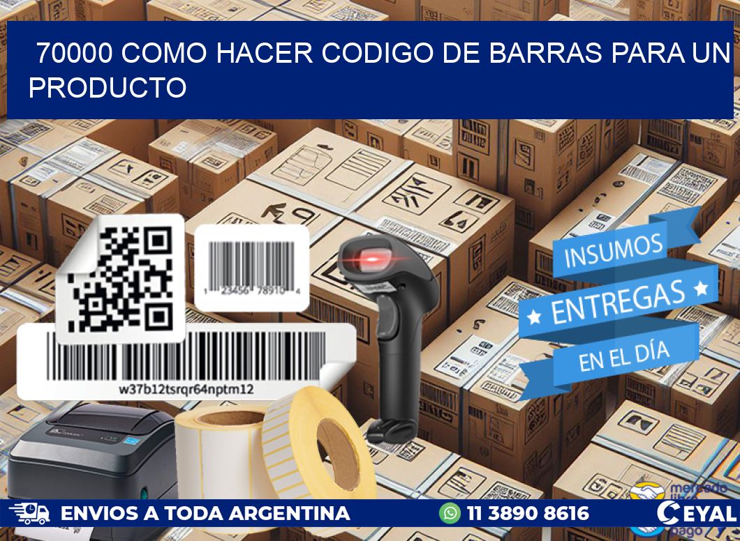 70000 como hacer codigo de barras para un producto