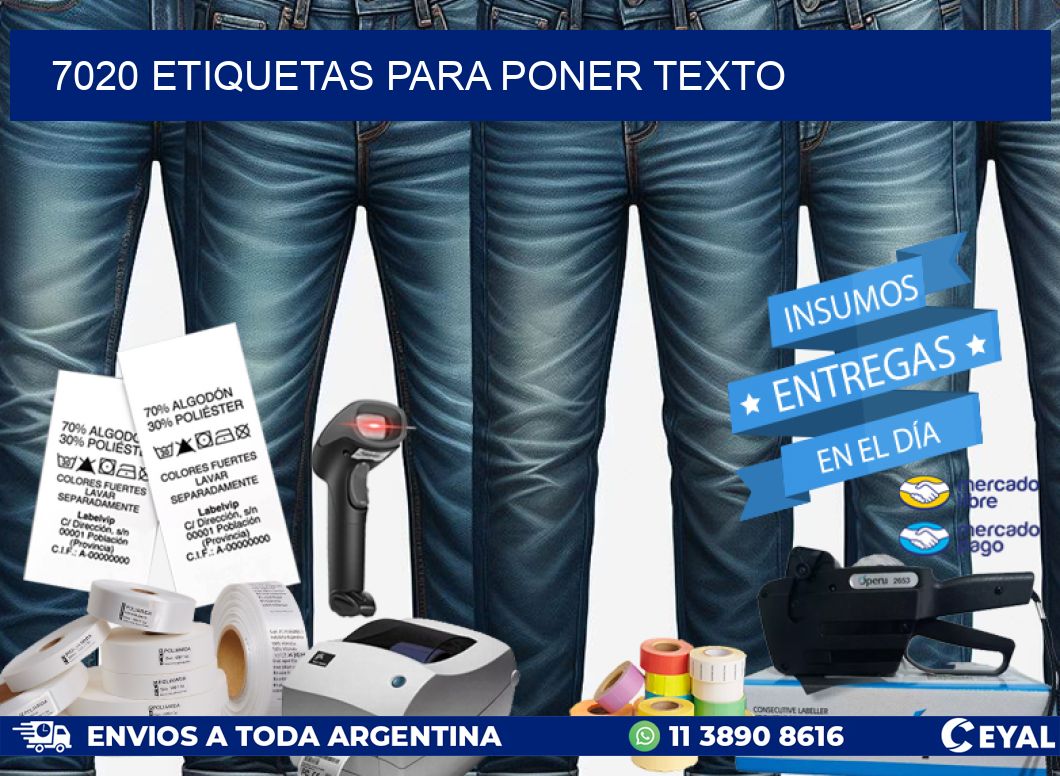 7020 ETIQUETAS PARA PONER TEXTO