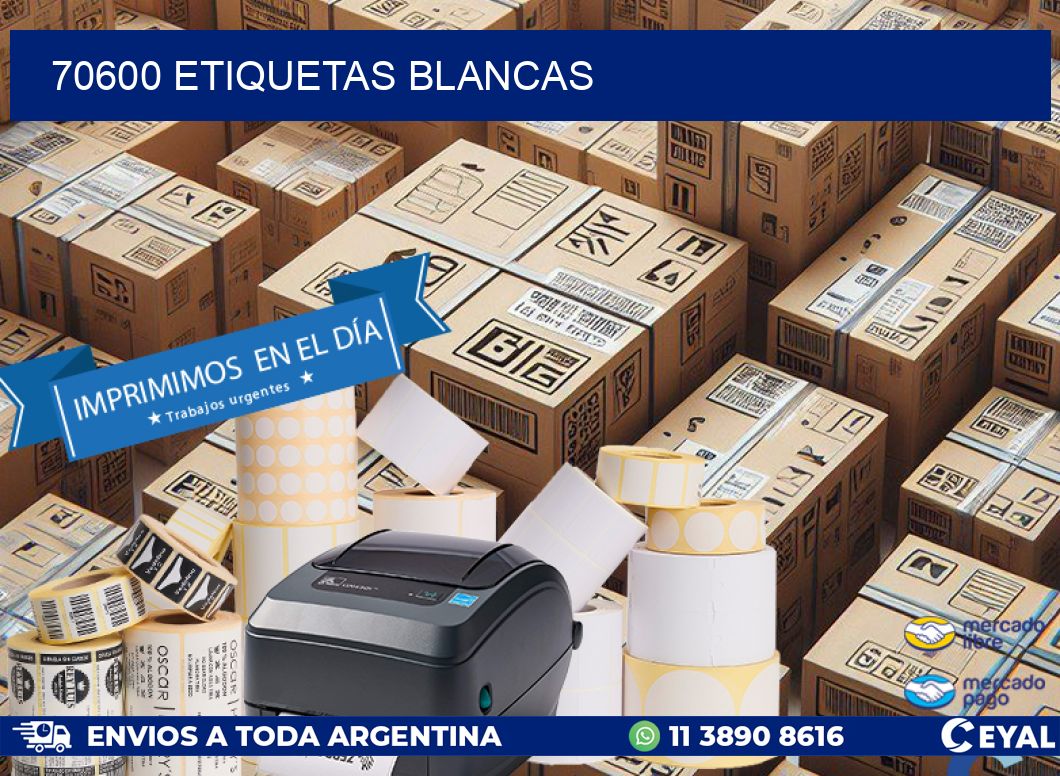 70600 ETIQUETAS BLANCAS