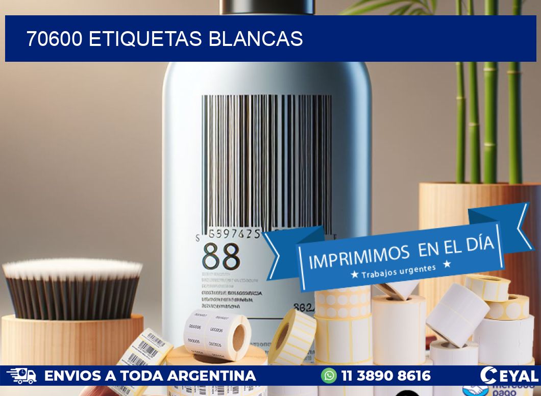 70600 ETIQUETAS BLANCAS
