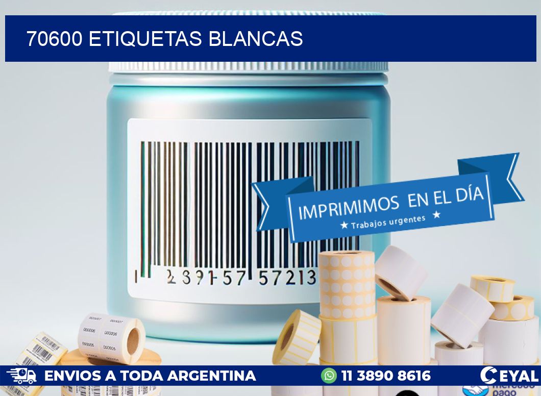 70600 ETIQUETAS BLANCAS