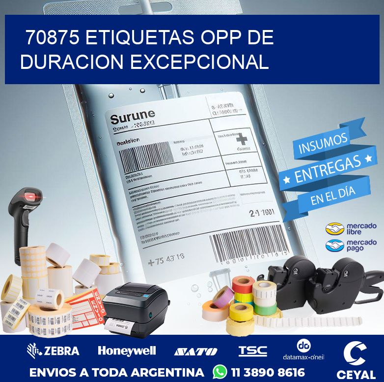 70875 ETIQUETAS OPP DE DURACION EXCEPCIONAL
