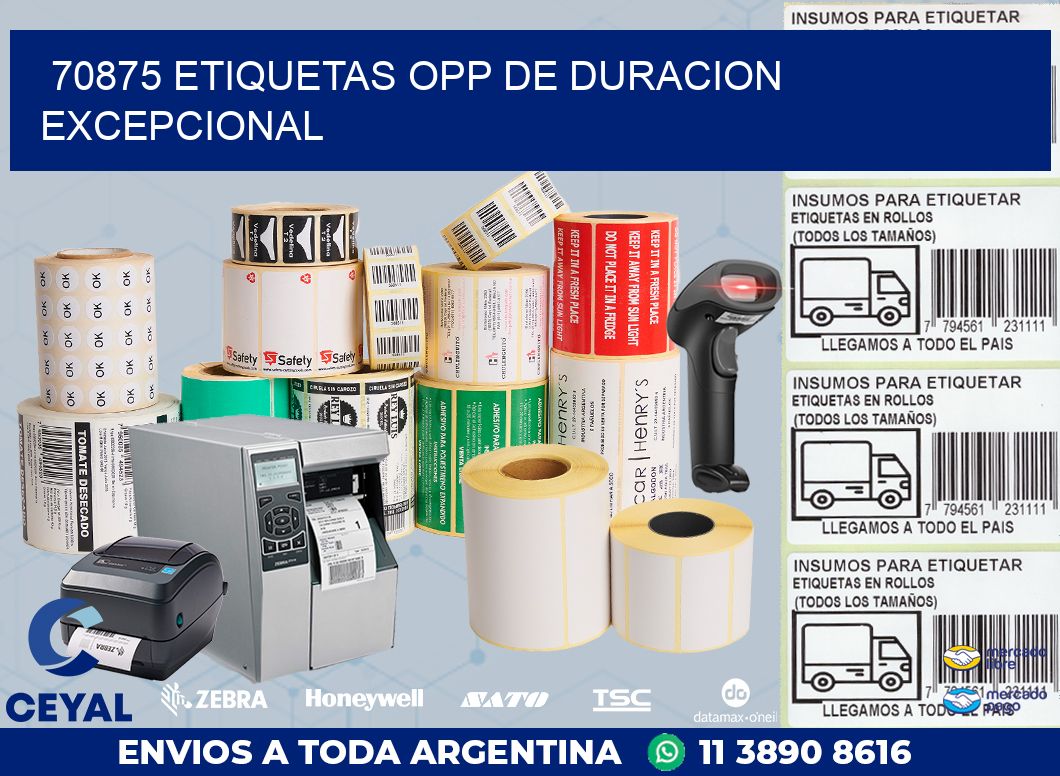 70875 ETIQUETAS OPP DE DURACION EXCEPCIONAL