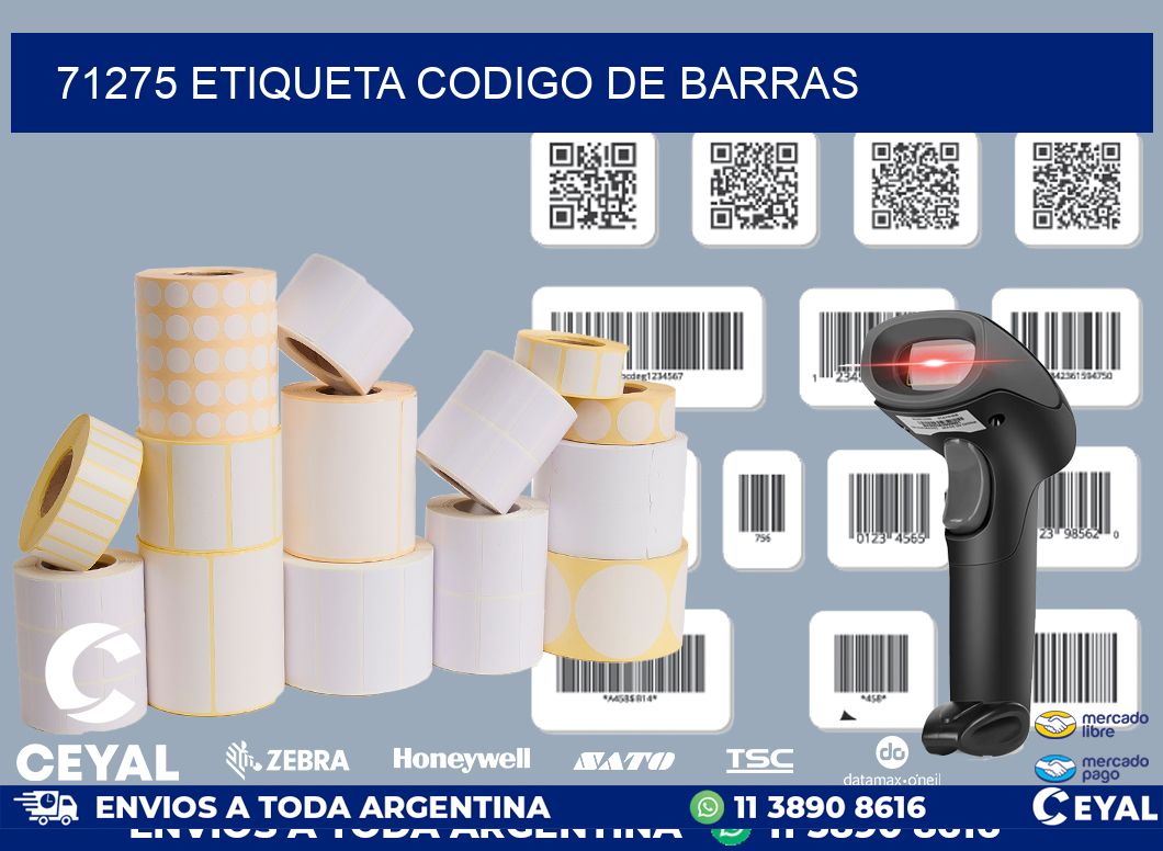 71275 etiqueta codigo de barras