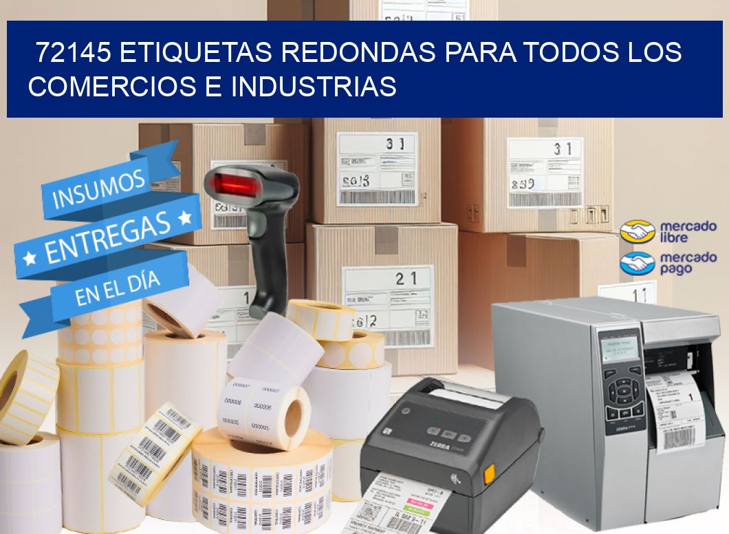 72145 ETIQUETAS REDONDAS PARA TODOS LOS COMERCIOS E INDUSTRIAS