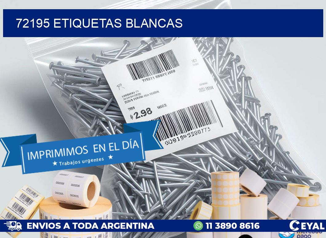 72195 ETIQUETAS BLANCAS