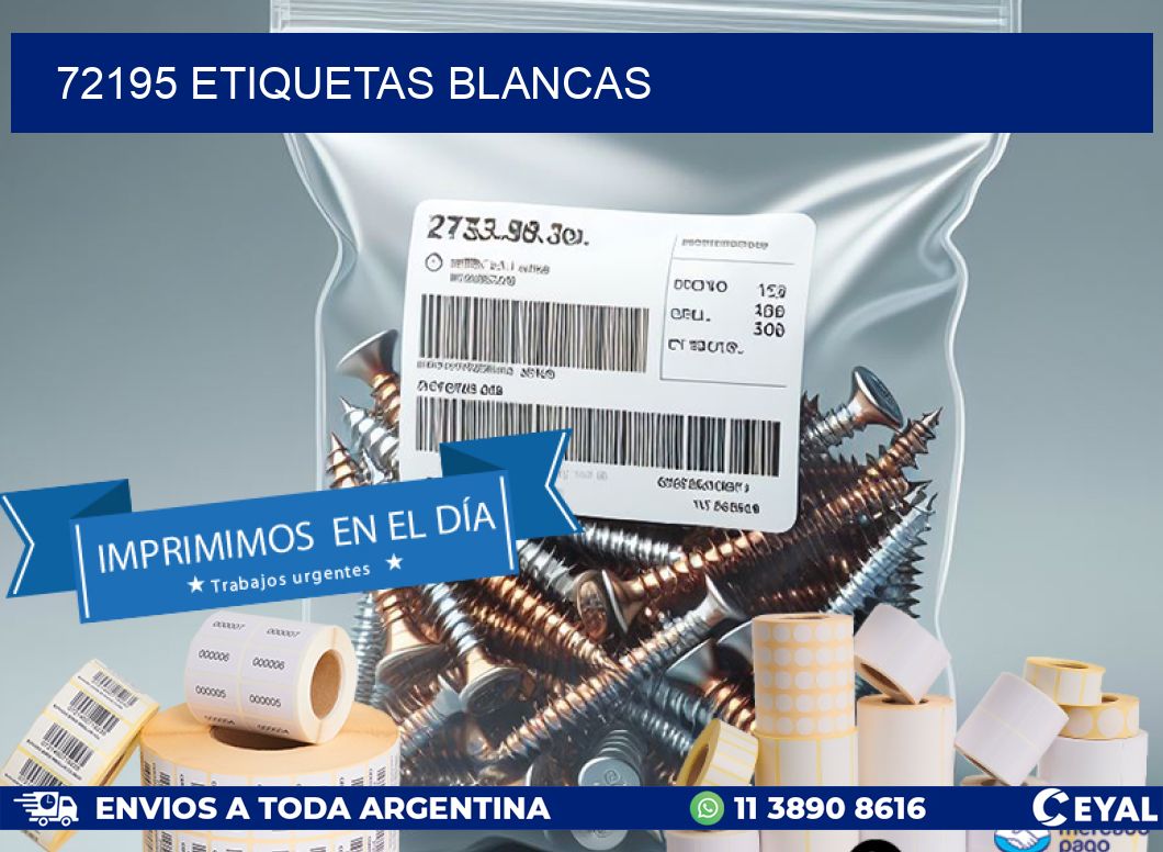 72195 ETIQUETAS BLANCAS