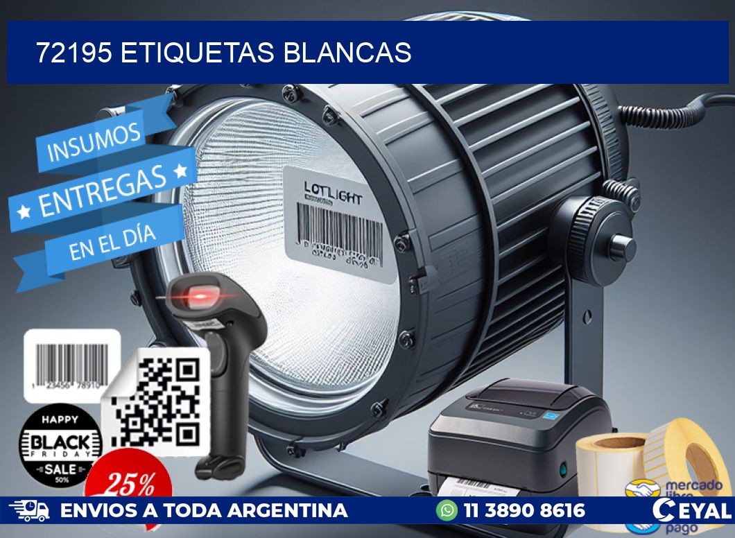 72195 ETIQUETAS BLANCAS