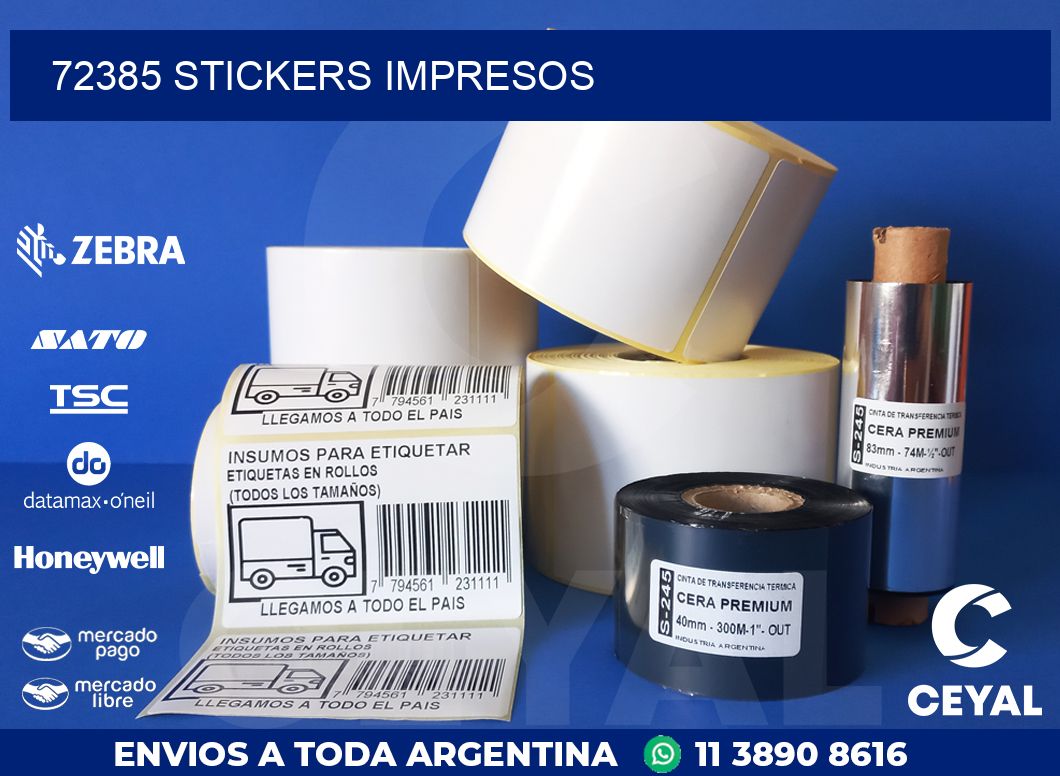 72385 Stickers impresos