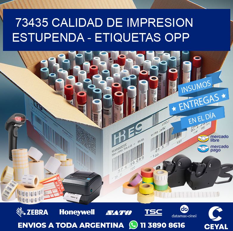 73435 CALIDAD DE IMPRESION ESTUPENDA - ETIQUETAS OPP