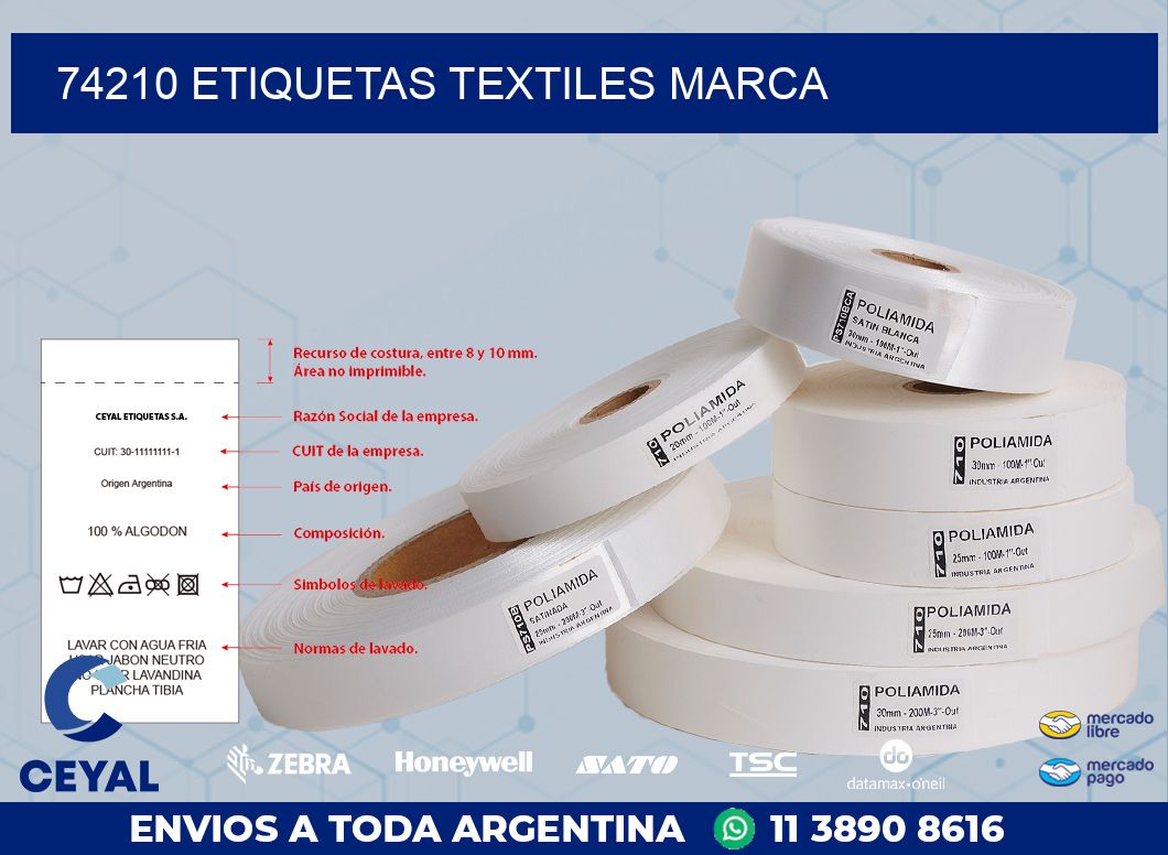 74210 ETIQUETAS TEXTILES MARCA