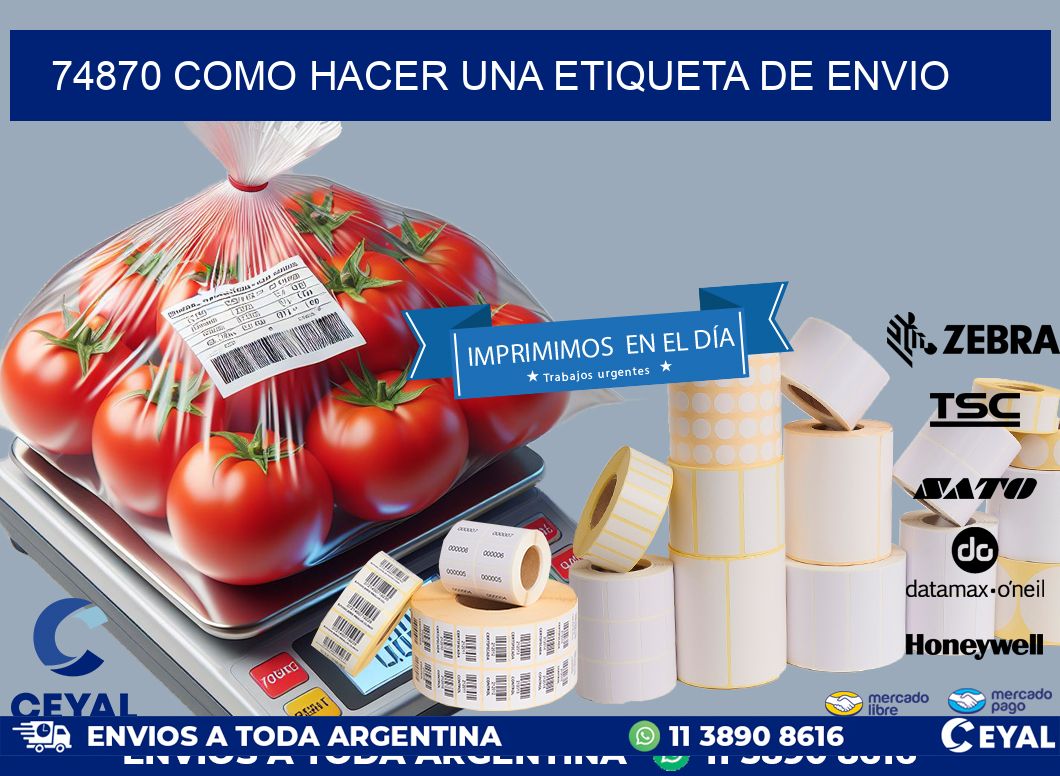 74870 como hacer una etiqueta de envio