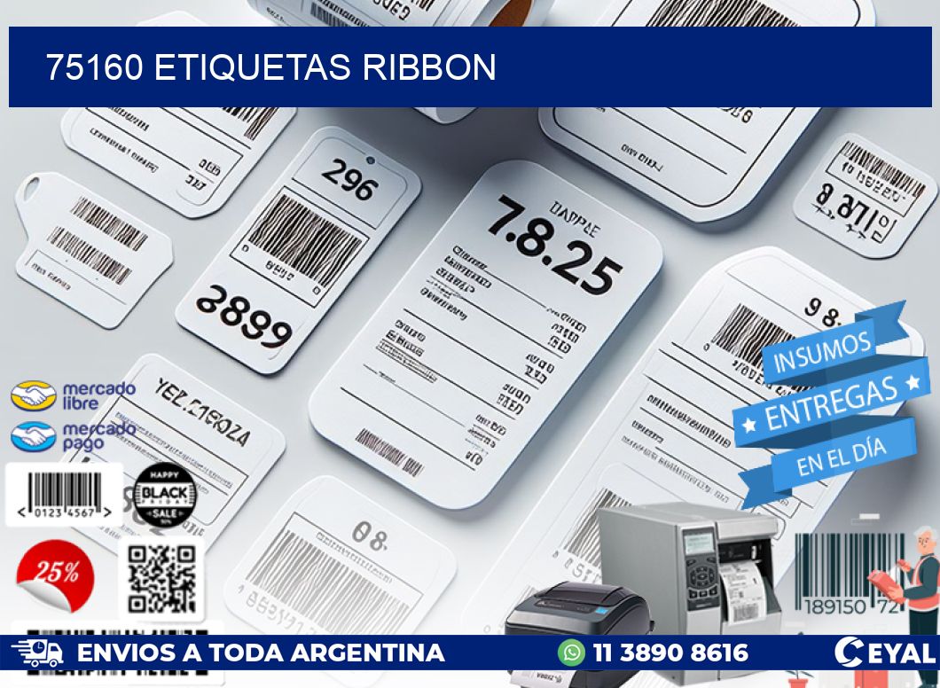 75160 ETIQUETAS RIBBON
