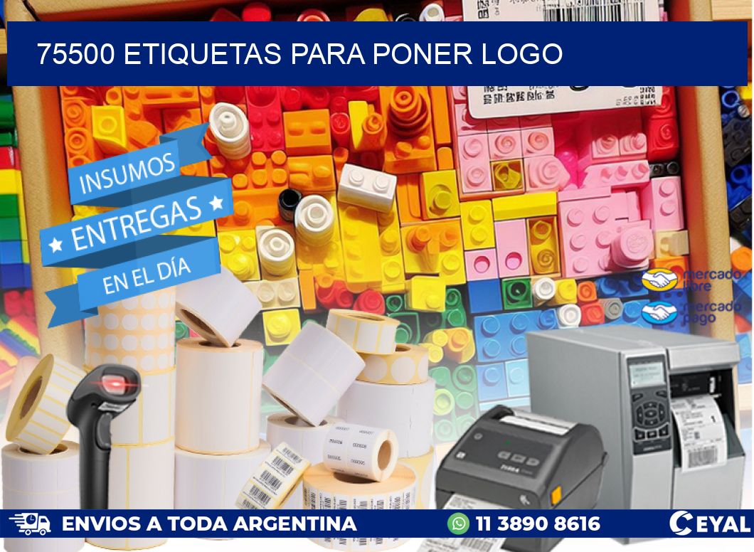 75500 etiquetas para poner logo