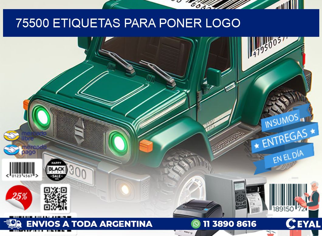 75500 etiquetas para poner logo