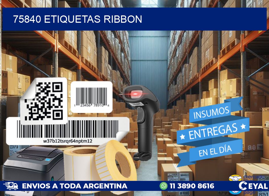 75840 ETIQUETAS RIBBON