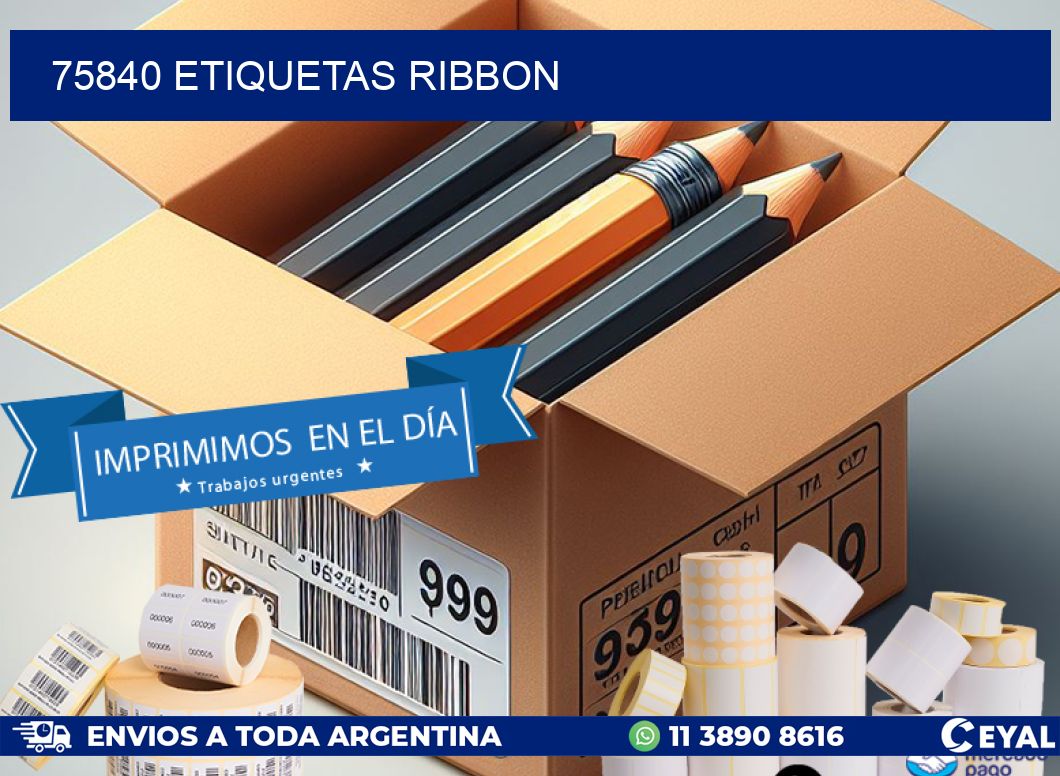 75840 ETIQUETAS RIBBON