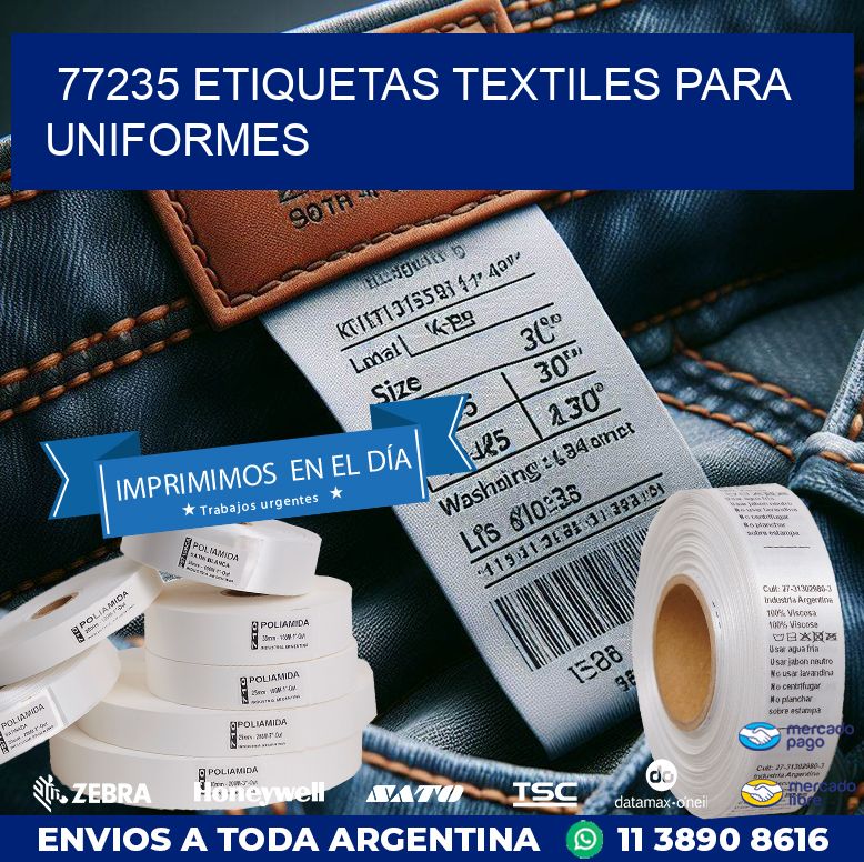 77235 ETIQUETAS TEXTILES PARA UNIFORMES