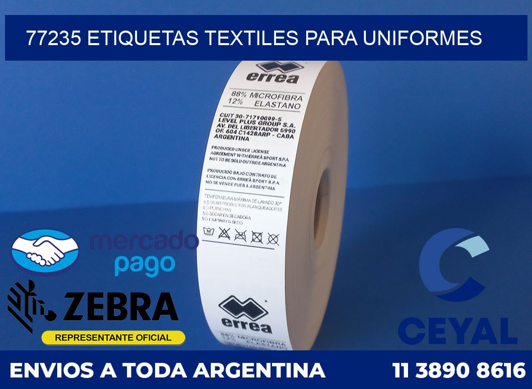 77235 ETIQUETAS TEXTILES PARA UNIFORMES