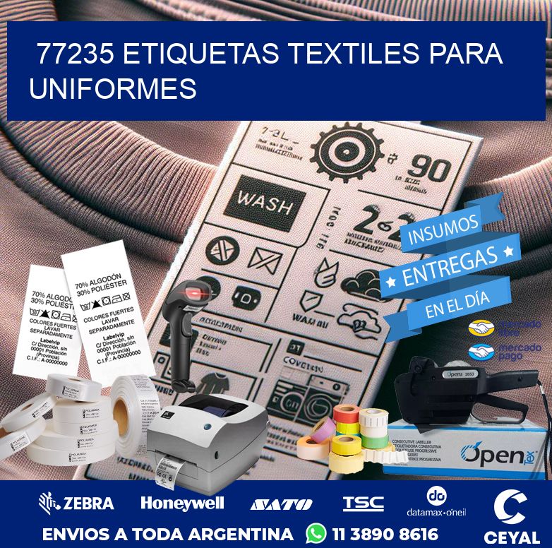 77235 ETIQUETAS TEXTILES PARA UNIFORMES