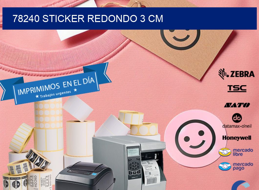 78240 STICKER REDONDO 3 CM
